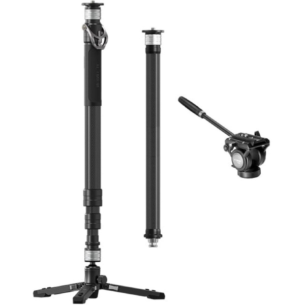 YC Onion Pineta Carbon Fiber Monopod + Carbon Fiber Extension Tube + Fluid Head