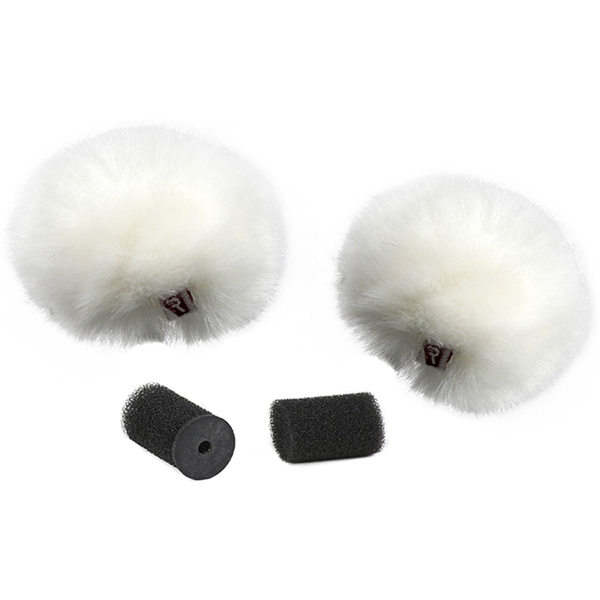 Rycote White Ristretto Lavalier Windjammer - Pair