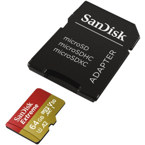 SanDisk MicroSDXC Extreme 64GB 160MB / 90MB.U3.V30.A2 AC - Image 2