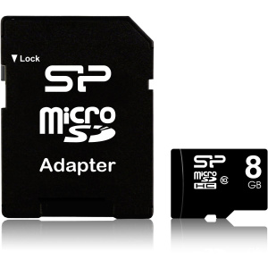 Silicon Power MicroSDHC Card Class 10 8GB w/ Adapter - Image 2