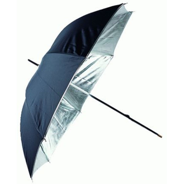 Linkstar Flitsparaplu PUR-84SB Silver/Black 100cm