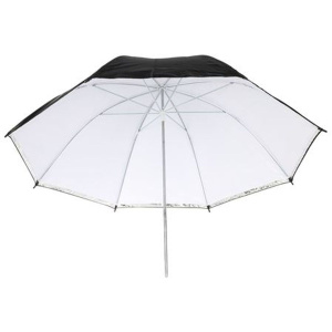 Linkstar Flitsparaplu PUK-84WB White/Black 100cm (O - Image 3