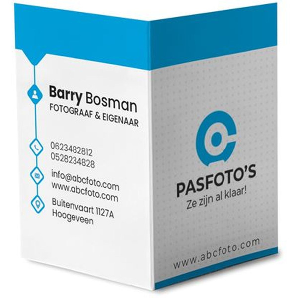 Benel Photo Pasfotomapjes w/ Uw Eigen Logo White 1000ST.