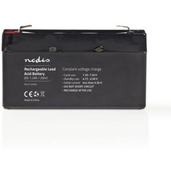 Nedis Rechargeable Loodzuuraccu 6V 1200mAh 97 X 24 X 52mm