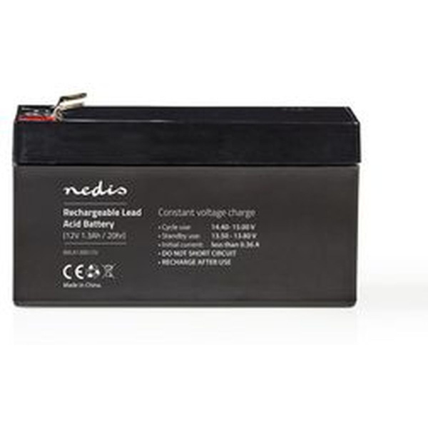 Nedis Rechargeable Loodzuuraccu 12V 1300mAh 97 X 43 X 52mm