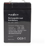 Nedis Rechargeable Loodzuuraccu 6V 4500mAh 70 X 47 X 101mm