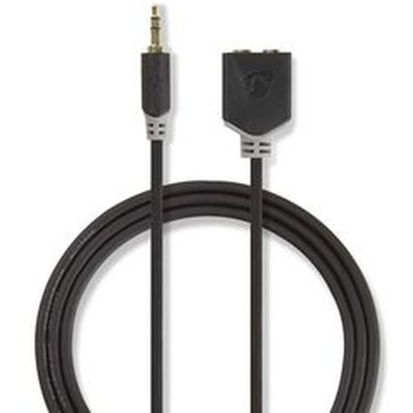 Nedis Stereo Audio Cable 3.5mm M - 2X 3.5mm F 0.2m GY