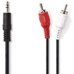 Nedis Stereo-Audio Cable 3.5mm M-2X RCA M 10m BK