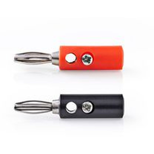 Nedis Banaanstekkerset Banana Plug M-4 Pieces BK/Red