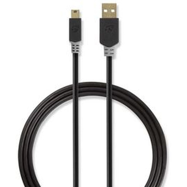 Nedis Cable USB 2.0 A M - Mini 5-PINS M 2.0m GY