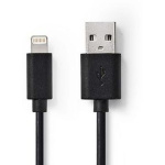 Nedis SYNC And Charge-Cable Apple Lightning-USB-A M 1.0m BK