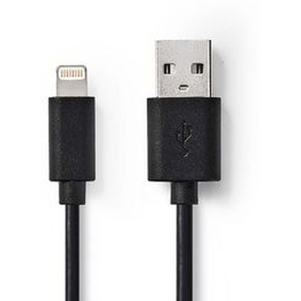 Nedis SYNC And Charge-Cable Apple Lightning-USB-A M 1.0m BK