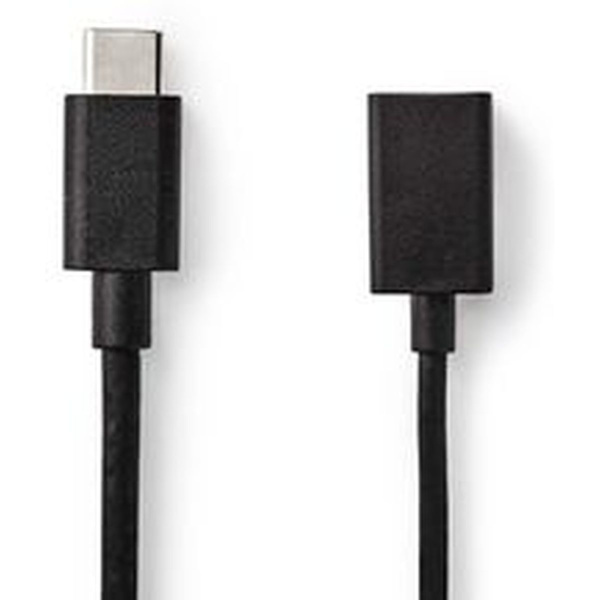Nedis USB 3.0-CABLE Type-C M-A F 0.15m BK