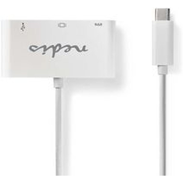 Nedis USB-C-Adaptercbl Type-C M-A F/Type-C F/VGA F 0.2m WH