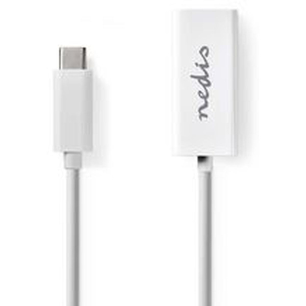 Nedis USB-C-Adapterkabel Type-C M-RJ45 (8P8C) F 0.2m WH