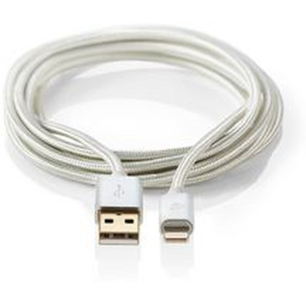 Nedis Data Cable Apple Lightning 8-PINS M-USB A M 3m Alu