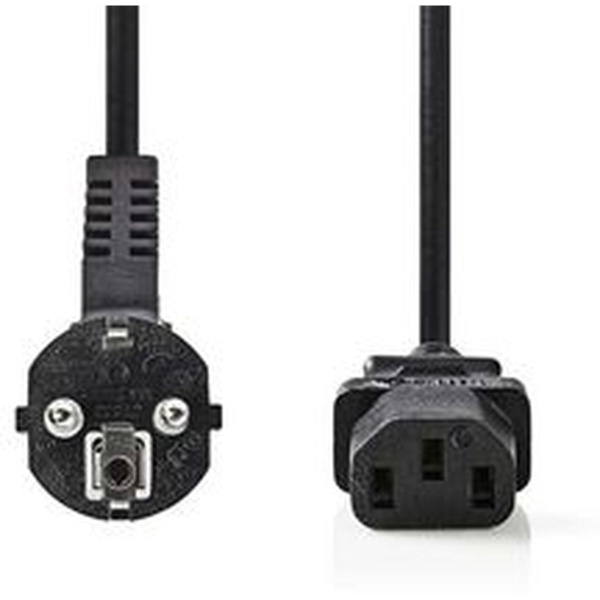 Nedis Power Cable Schuko M Angled-IEC-320-C13 2.0m BK