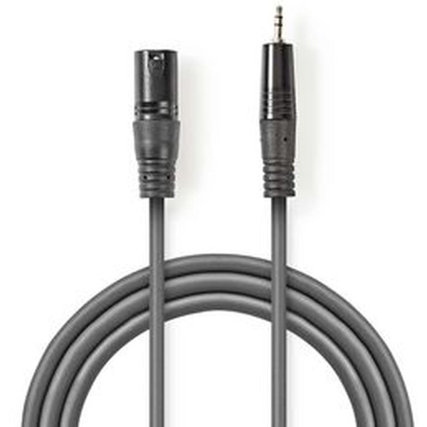 Nedis XLR-Audio Cable XLR 3-PINS M-3.5mm M 3.0m Grey