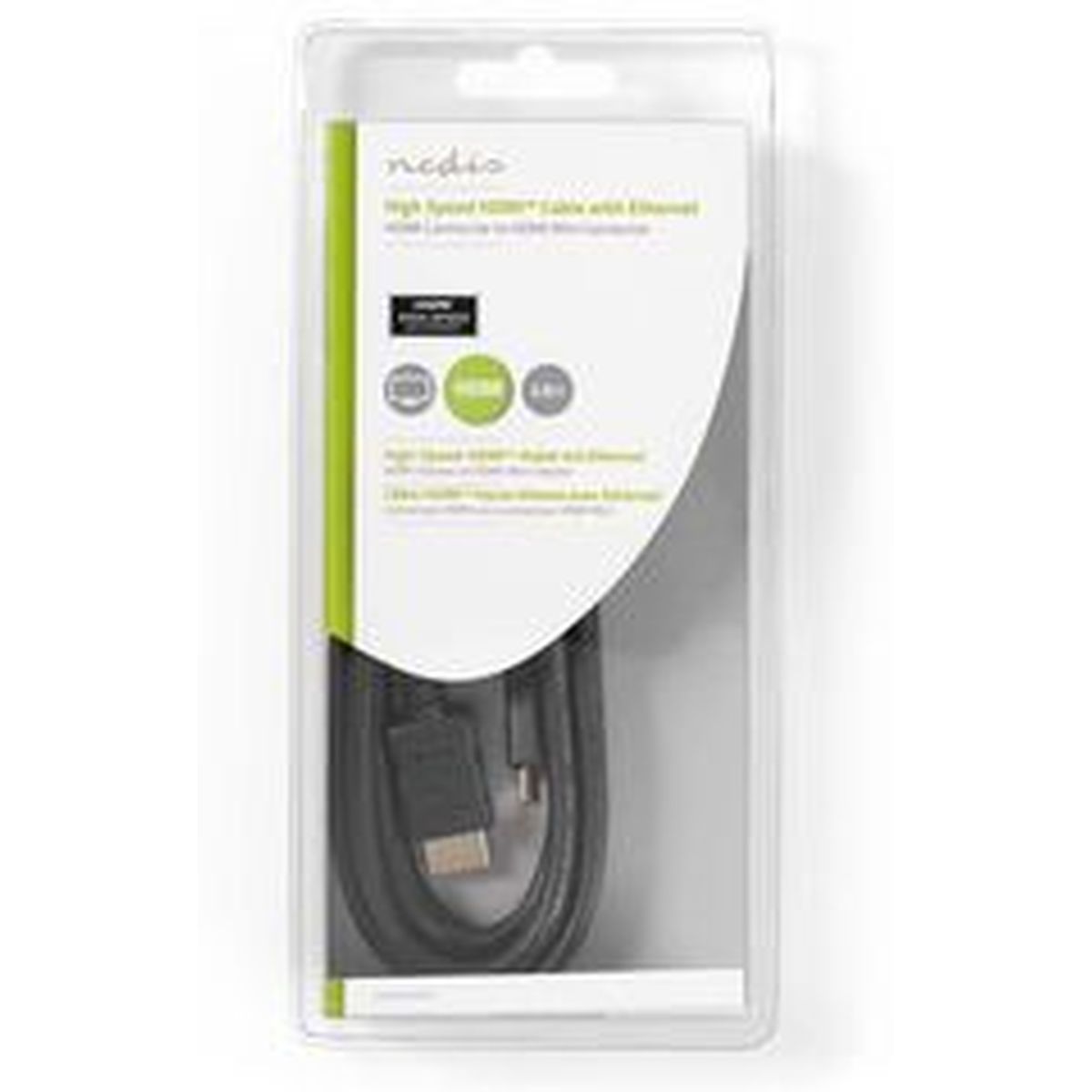 Nedis High Speed HDMI-CBL HDMI-Conn-HDMI-Miniconn 2m BK - Image 2