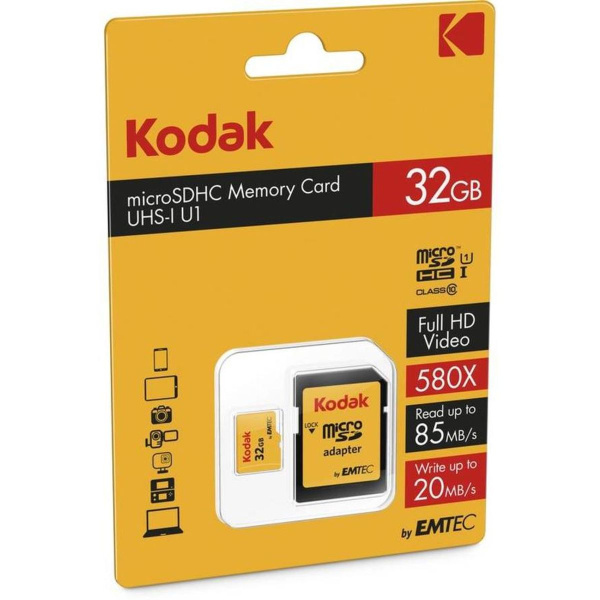 Kodak microSDHC 32GB Class10 w/ Adapter