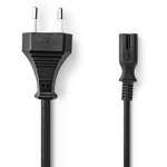 Nedis Euro Power Cable Recht Euro M-IEC-320-C7 2.00m BK