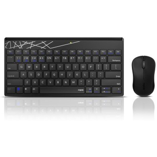 Rapoo WRLS Combo Set Keyborden Mouse Multi-Mode 8000m Black