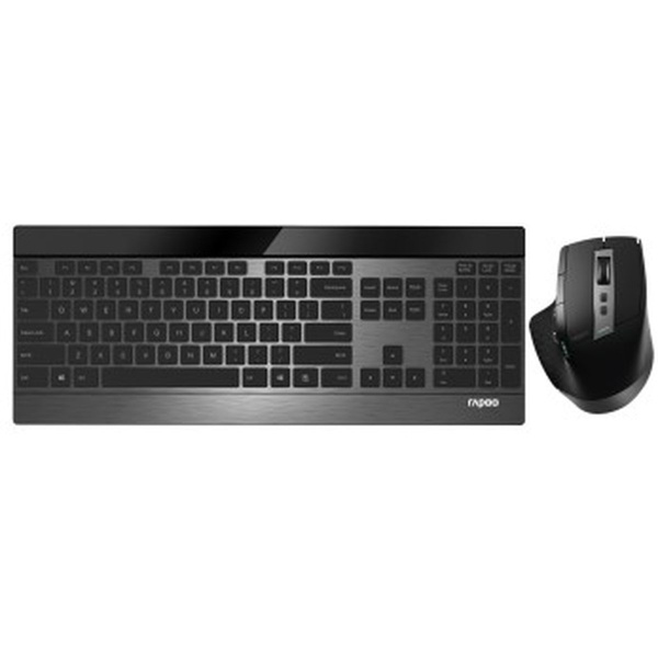 Rapoo Wireless Combo Set 9900m Multi-Mode QWERTY Layout Ui