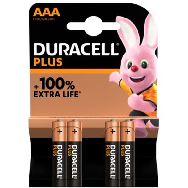 Duracell Alkaline Plus AAA Battery 4 Pack
