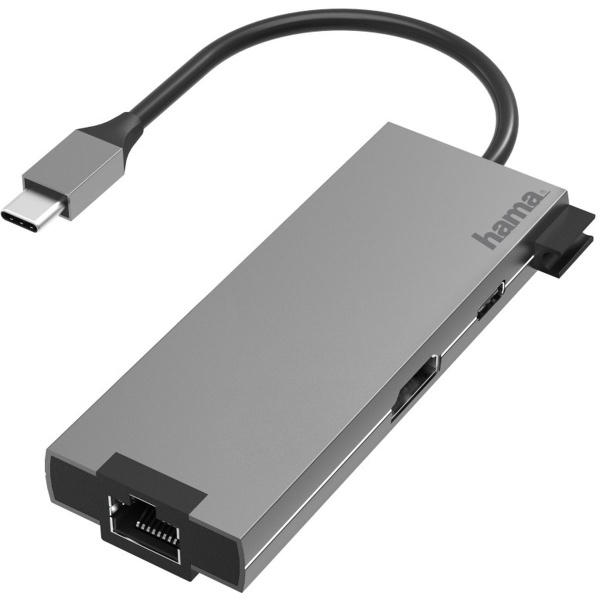 Hama USB-C-Multiadapter 5PORTS 2XUSB-A USB-C HDMI LAN/Ether