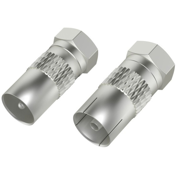 Hama Sat-Adapterset F-Plug - Coax-Plug/Coupling 2 Pieces