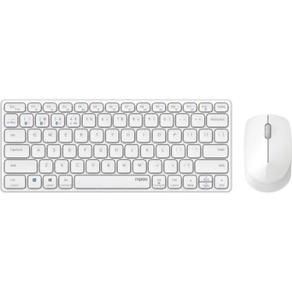 Rapoo 9600m Wirel Multimode Blade Combo Set QWERTY Us White