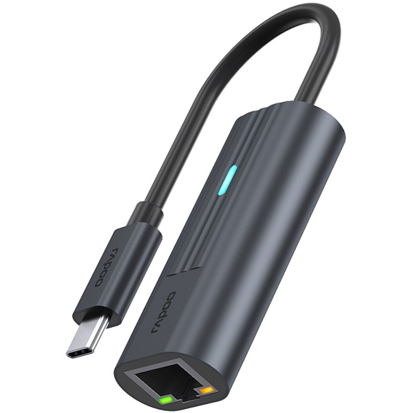 Rapoo USB-C Adapter USB-C To Gigabit LAN Grey