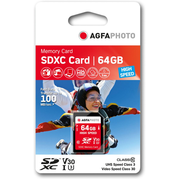 Agfa Photo SDXC 64 GB High Speed UHS-I U1 V10