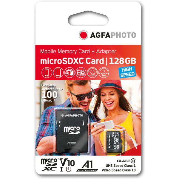 Agfa Photo Mobile MicroSDXC 128GB High Speed UHS-I U1 V10 A1