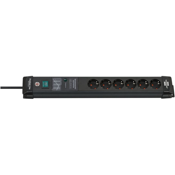 Brennenstuhl Premium-Line Power Distr Unit 6 Soc 3m Black
