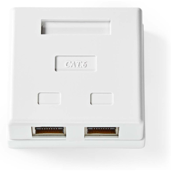 Nedis Network Wanddoos Opbouw 2 Ports CAT7 Recht Gold