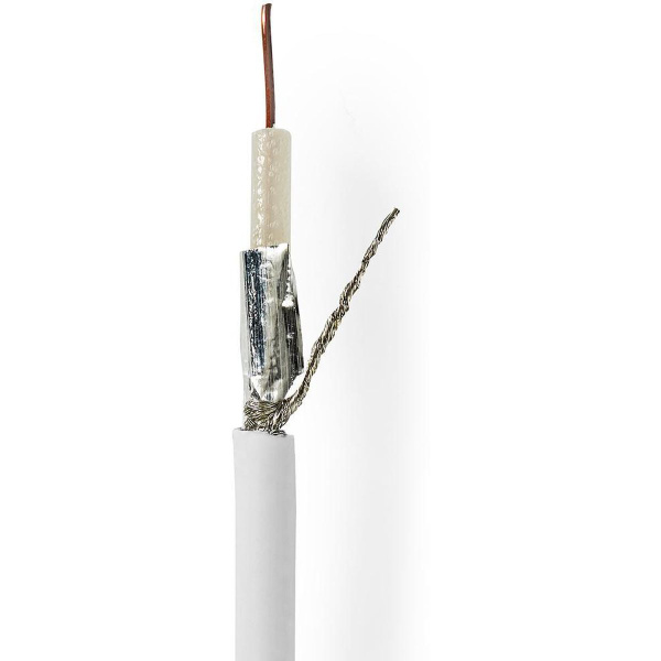 Nedis Coaxial Cable | Coax 9 (Koka 799) | 100 M | Rol | White