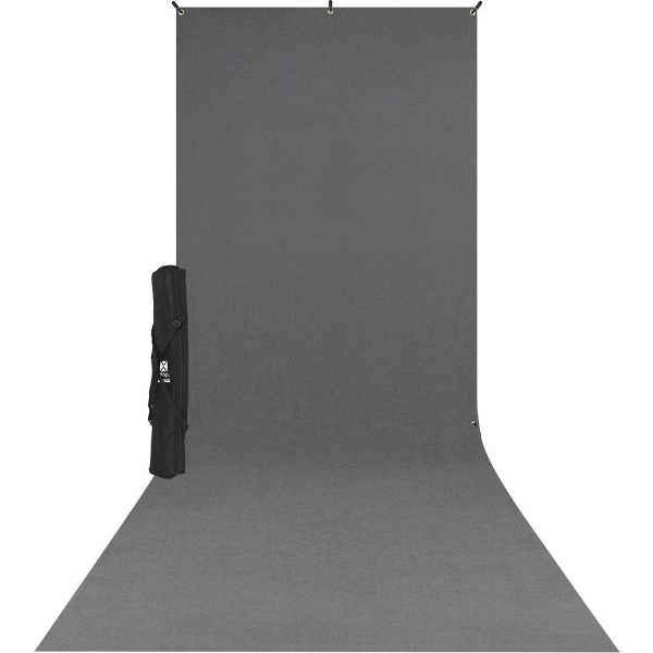 Westcott X-Drop Wrinkle-Resistant Backdrop Kit - Grey Sweep