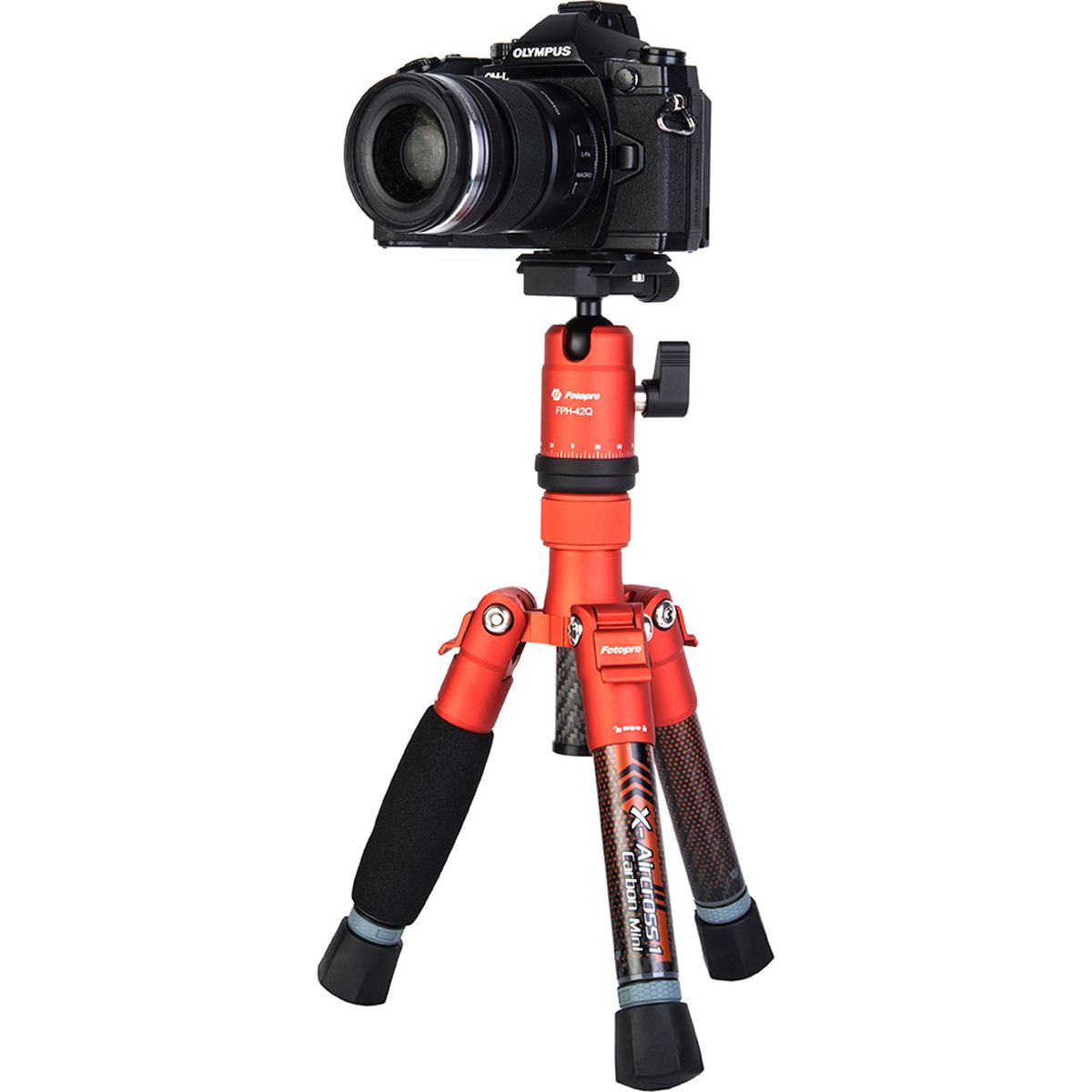 Fotopro X-AirCross 1 Mini Carbon Tripod Orange - Image 4