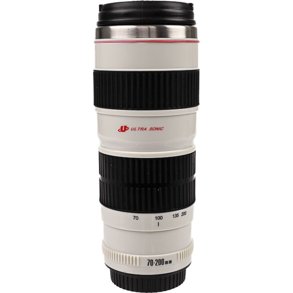 Fun Drinking Cup 70-200 Lens White w/ Drinking Lip