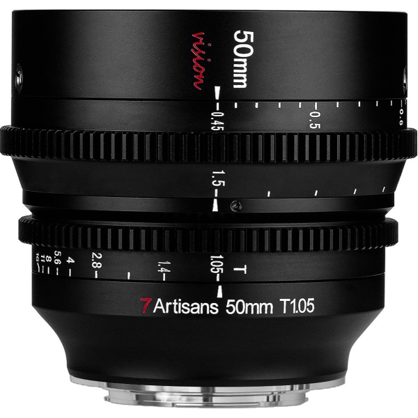 7Artisans 50mm T1.05 L-Mount | Cine APS-C | Black