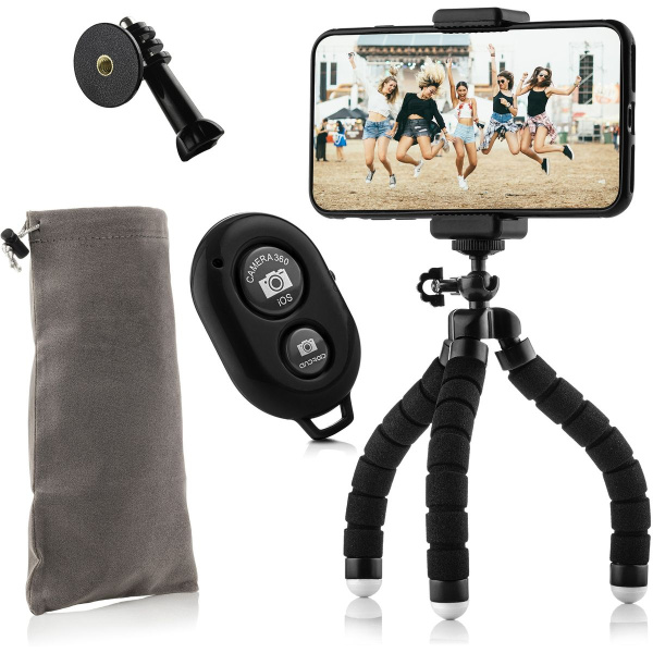 MOJOGEAR Flexible Mini Tripod w/ Foam Rubber Legs Kit