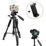 MOJOGEAR 140cm Tripod w/ Phone Holder