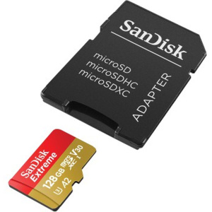 SanDisk Extreme MicroSDXC 128GB+SD Adapter 90MB - Image 3
