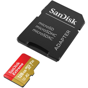 SanDisk Extreme MicroSDXC 128GB+SD Adapter 90MB - Image 4