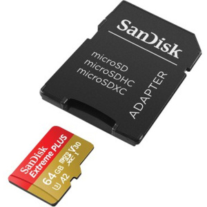 SanDisk Extreme Plus MicroSDXC 64GB+SD Adapter A - Image 4