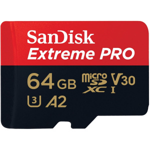 SanDisk Extreme Pro MicroSDXC 64GB+SD Adapter A2