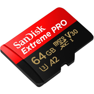 SanDisk Extreme Pro MicroSDXC 64GB+SD Adapter A2 - Image 2