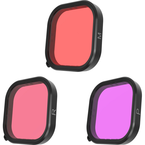 Telesin Dive Filters GoPro 9/10/11/12/13 Red/Pink/Magenta.