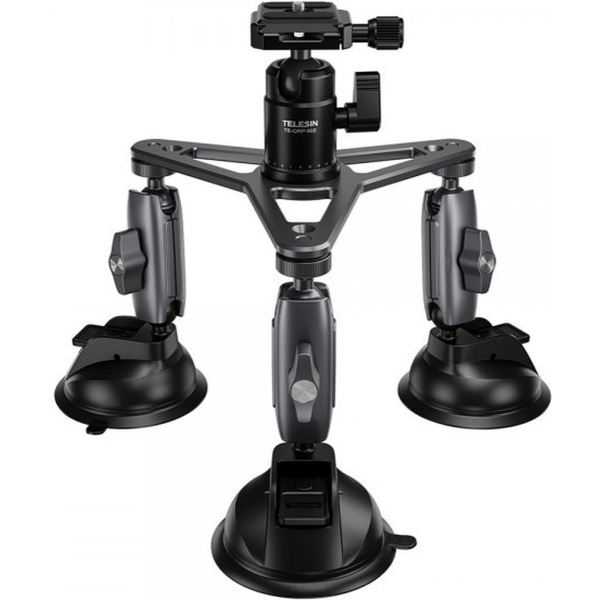Telesin 3-Arm Suction Mount For GoPro+camera 3 Suction Cups
